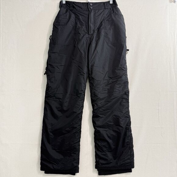 Rawik Skiwear Womens Size M Insulated Black Nylon Snow Pants Ski Bibs Waterproof - Picture 1 of 10